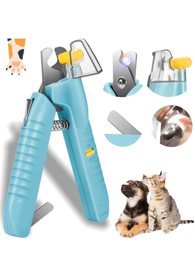 Excefore Pet Nail Clippers, with Safety Guard to Avoid over Cutting Led Luminous Blood Line Trimming Nail Polish, Vets Recommended Trimming Tool for Dogs and Cats - Image 1