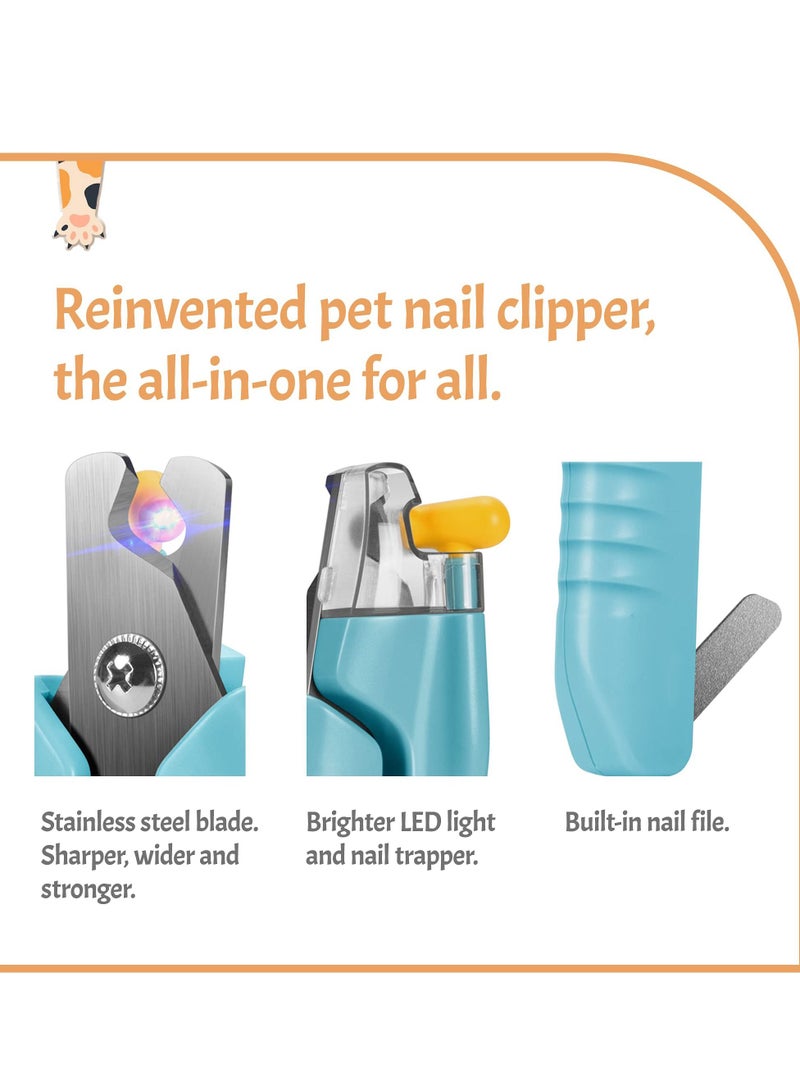 Excefore Pet Nail Clippers, with Safety Guard to Avoid over Cutting Led Luminous Blood Line Trimming Nail Polish, Vets Recommended Trimming Tool for Dogs and Cats - Image 2