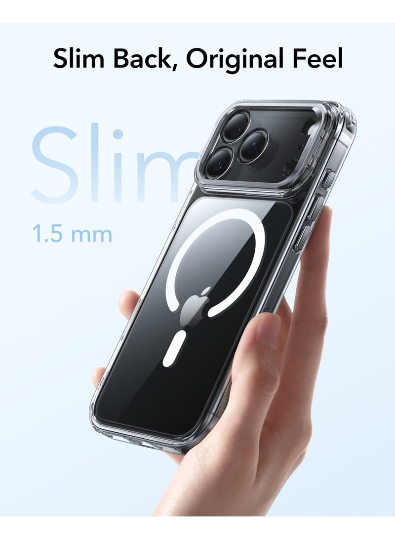 ESR HaloLock Classic Hybrid MagSafe Case with Stash Stand for iPhone 17 Pro Max, Clear - Image 2
