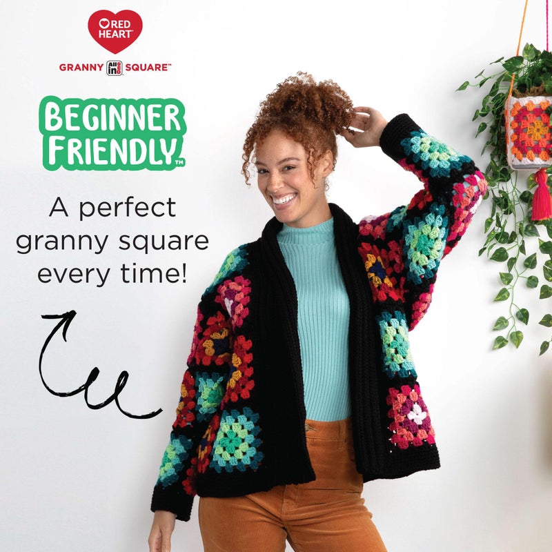Red Heart All in One Granny Square Blue Beacon 3 Pack of 250g Yarn - Image 3