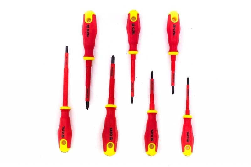 Yato Yato YT-2828 Set of 7 1000V Rated Insulated Screwdrivers - Multicolour  - Image 4