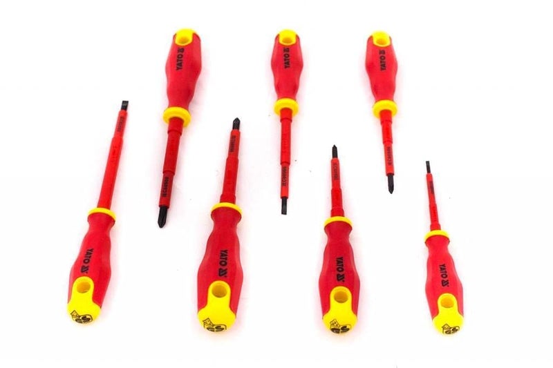 Yato Yato YT-2828 Set of 7 1000V Rated Insulated Screwdrivers - Multicolour  - Image 5