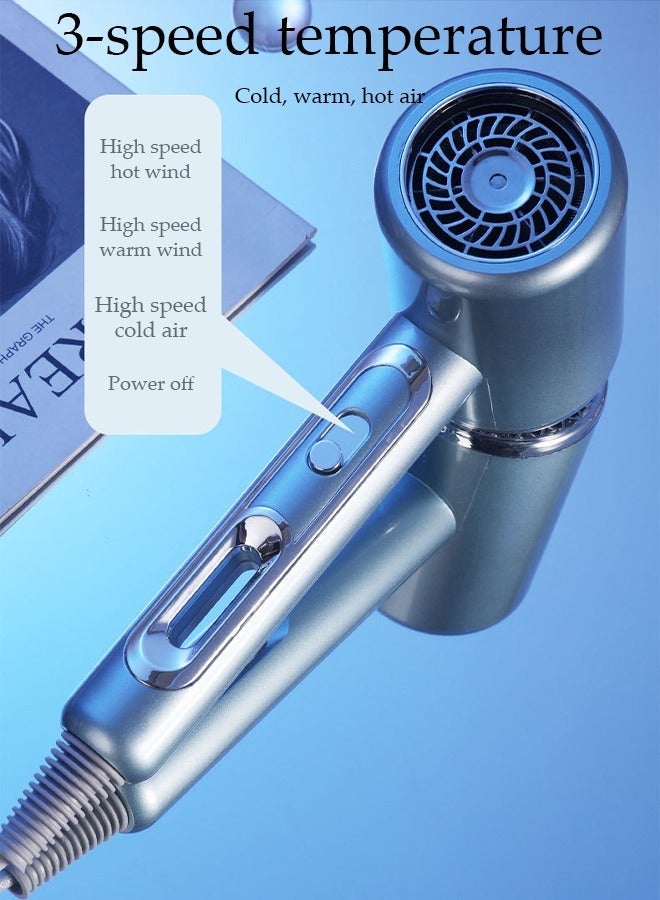 DUNISO Ionic Hair Dryer, 3 speeds Powerful 1600W Fast Drying Blow Dryer,High-Speed Low Noise Hair Dryer for Home and Travel - Image 2