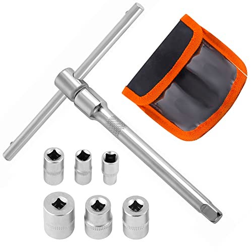 NACHEE Folding Mini T-Handle Socket Set 1/4'' Drive Tool Kit for Motorcycle ATV UTV, (007) - Image 2