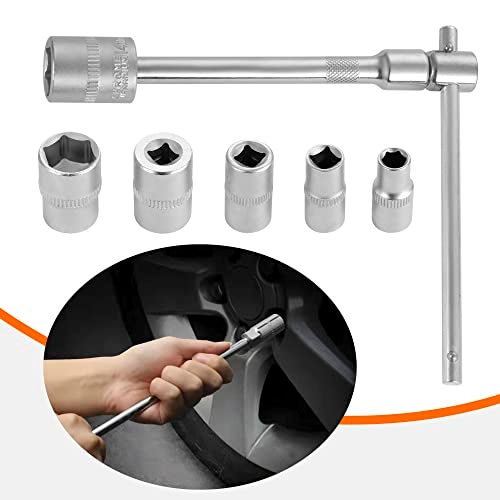 NACHEE Folding Mini T-Handle Socket Set 1/4'' Drive Tool Kit for Motorcycle ATV UTV, (007) - Image 4