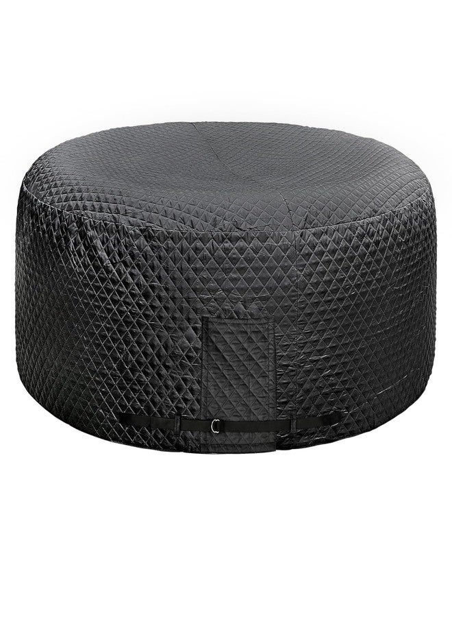 UCEDER Insulated Inflatable Hot Tub Cover,Round Spa Thermal Cover with External Heater/Pump Install Door Design,Energy-Saving and Eco-Friendly for Keeping Warm(Black,71" D x 28" H) - Image 1
