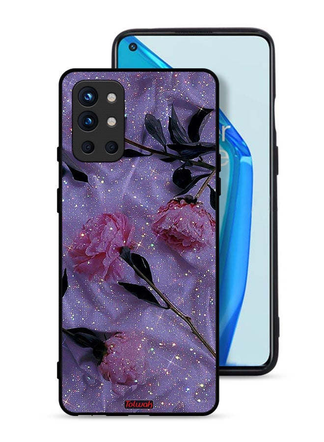 Tolwak OnePlus 9R 5G Protective Case Cover Glitter Roses - Image 1