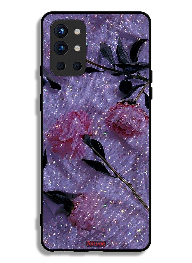 Tolwak OnePlus 9R 5G Protective Case Cover Glitter Roses - Image 2