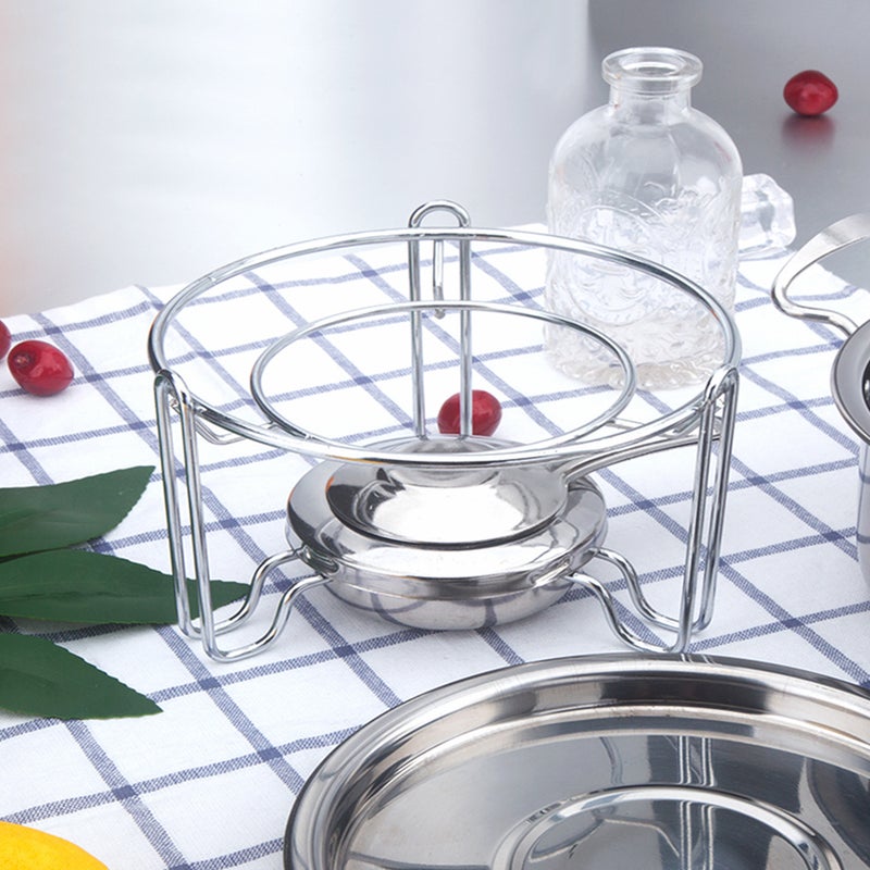 10-Piece Set Stainless Steel Chocolate Melting Pot Cheese Fondue Set Kitchen Accessories - Image 4