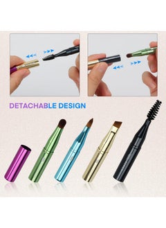 Unaone Unaone 4 in 1 Makeup Brush - Lip Brush for Lipstick, Eyebrow Brush, Eyeshadow Brush, Spiral Eyebrow Brush, Portable Detachable Multi-functional Lipstick Brush for Makeup  - Image 5