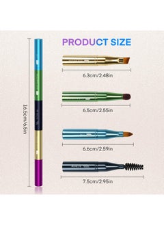 Unaone Unaone 4 in 1 Makeup Brush - Lip Brush for Lipstick, Eyebrow Brush, Eyeshadow Brush, Spiral Eyebrow Brush, Portable Detachable Multi-functional Lipstick Brush for Makeup  - Image 4