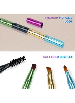 Unaone Unaone 4 in 1 Makeup Brush - Lip Brush for Lipstick, Eyebrow Brush, Eyeshadow Brush, Spiral Eyebrow Brush, Portable Detachable Multi-functional Lipstick Brush for Makeup  - Image 3