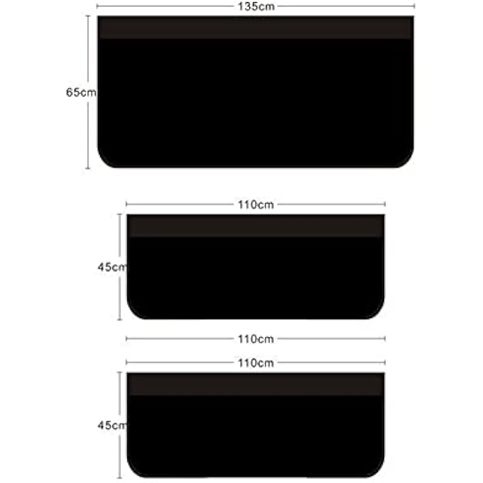 ريحني غطاء الرفارف المغناطيسي 3Pcs مع مغناطيسات وخطاطيف حصيرة حماية جلدية من Pu للإصلاح غطاء واقي طيني لجناح السيارة للسيارات وغطاء طري للحشو الناعم أزرق 110 سم 45 سم - Image 4