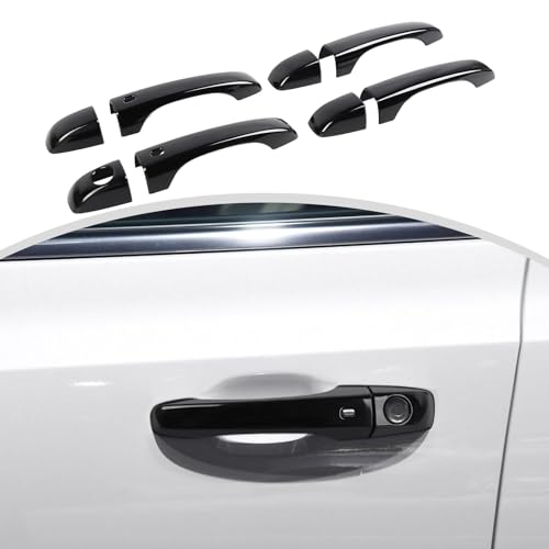 CheroCar Door Handle Cover Trim Exterior Accessories for Chrysler 300/300C 2011-2023,Black… - Image 1