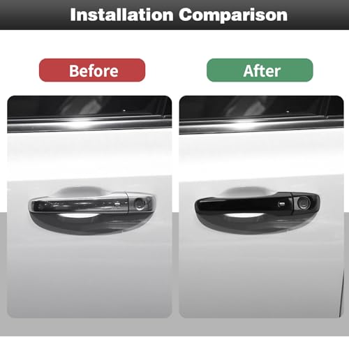 CheroCar Door Handle Cover Trim Exterior Accessories for Chrysler 300/300C 2011-2023,Black… - Image 5