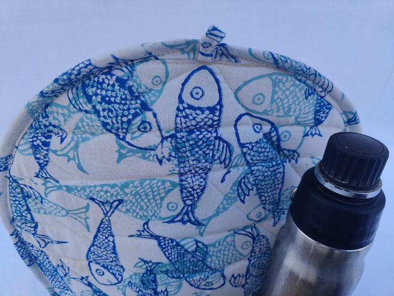 Malan Bai Mandala Tea Cozy Cover Hand Block Winter Tea Cozy Cotton Tea Kettle Warmer Pot Cover Hot Coffee Cover Handamde Kitchen Décor Brand: Malan Bai - Image 5
