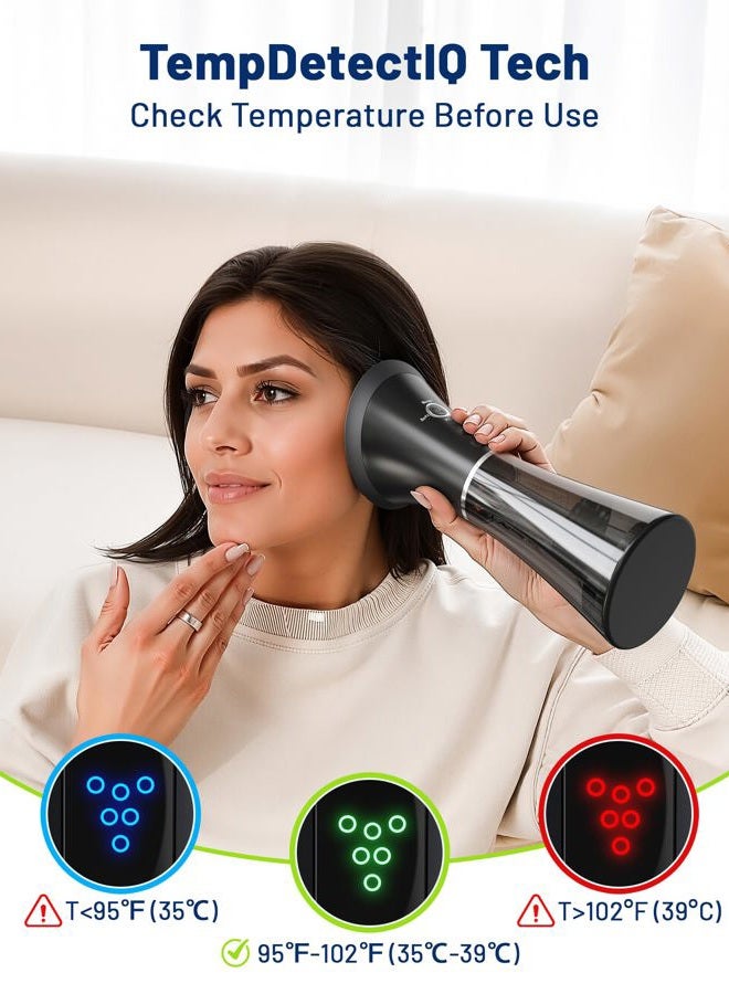 KAUGIC Upgraded Ear Wax Removal with One-Piece Waste Tank - Safe Ear Cleaner with Smart Water Temperature Sensor - Effective Ear Irrigation Kit with 4 Pressure Levels & USB-C Cable - IPX7 Waterproof - Image 5