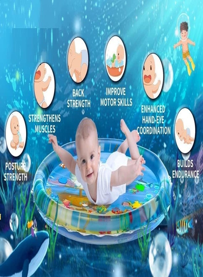 COZY CORNER Baby Water Play Mat for Tummy Time - Inflatable Sensory Activity Mat with Sea Animals, BPA-Free & Leakproof Water Mat for Infants and Toddlers (3-24 Months) - Image 4