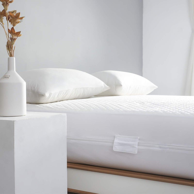Reaks Twin Size Zippered Waterproof Mattress Protector Cover with zipper-360 Top Removable Mattress Encasement 10-13'' Deep - Image 1