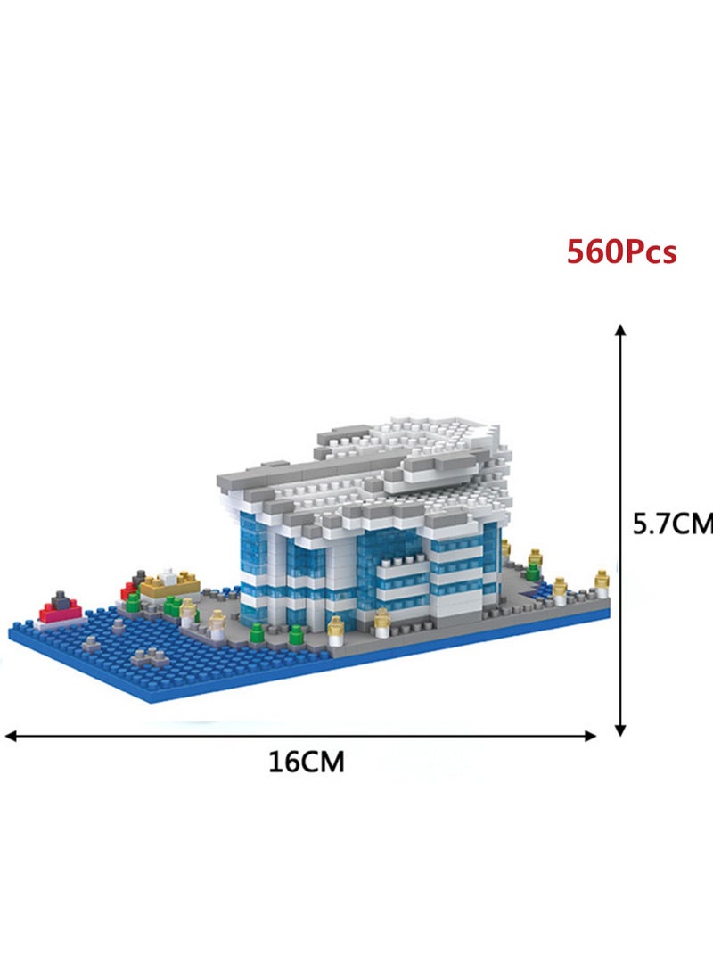 Children's Educational Assembly And Construction Toys Small Particle Assembly Building Blocks (Hong Kong Convention And Exhibition Centre 560Pcs) - Image 2
