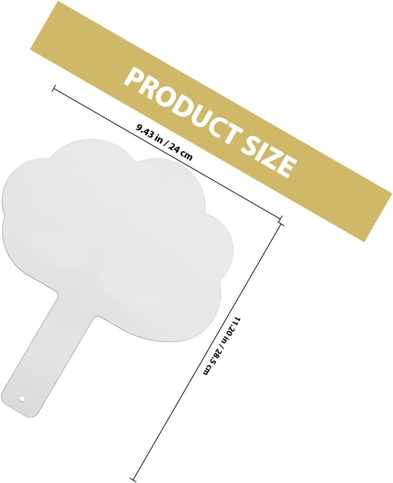 Double-Sided Wooden Dry Erase Paddle Board with Pen, Portable Handheld Classroom Answer Board, Reusable Writing and Drawing Educational Tool Random Color - Image 2
