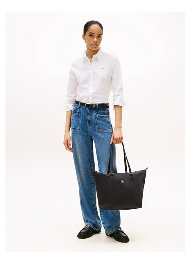 Tommy Hilfiger Plus Tommy Hilfiger Signature Tape Black Tote Bag  - Image 2