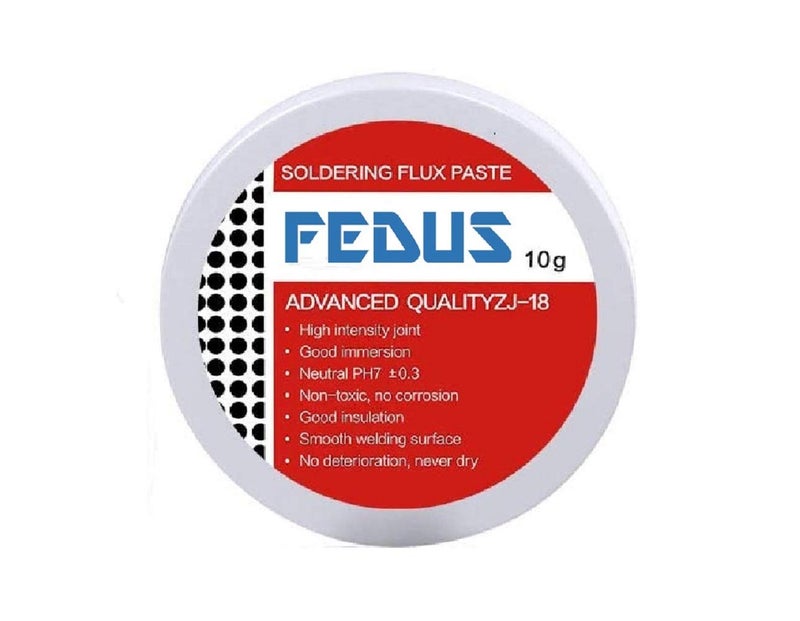 Fedus 25W Soldering Iron Kit,Soldering Wire,Soldering Flux,Wire Cutter,Stand Wick 25 W Simple(Flat Tip) - Image 4