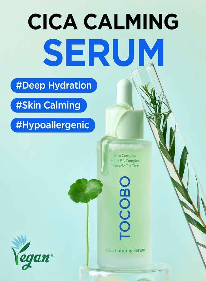 TOCOBO Cica Calming Serum - Korean Vegan Soothing Face Serum with Cica, Tea Tree & Hyaluronic Acid - Lightweight Hydrating Formula for Sensitive Skin, 24-Hour Moisture, Non-Greasy, 1.01 fl.oz. - Image 2