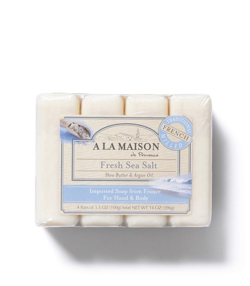 A LA MAISON Fresh Sea Salt Bar Soap - Uses: Hand and Body, Triple Milled, Essential Oils, Biodegradable, Plant Based, Vegan, Cruelty-Free, Alcohol & Paraben Free (12 Bars of Soap, 3.5 oz) - Image 3