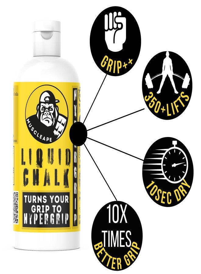 Muscleape Liquid Chalk for Titanium Strenght Dry Grip.Sweat Free Hands for Weightlifting, Gym, Rock Climbing, Calisthenics, Gymnastics, Crossfit, Bodybuilding Sufficient for 150+ Lifts. 210 Ml. - Image 2