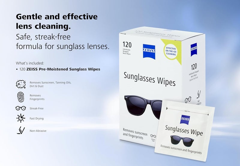 Zeiss Pre Moistened Sunglasses Cleaning Wipes 120 Count - Image 4