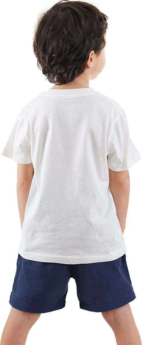 Denokids Dinosaur Boy T-Shirt Muslin Shorts Set