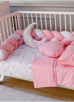 FUN MOMENT Triple Braided Baby Bed Rails with Quilt, Pillows and Sheet  - Image 2