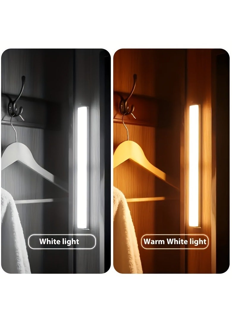 ارواق شريط إضاءة LED لاسلكي بحساس حركة – قابل لإعادة الشحن عبر USB، إضاءة مغناطيسية تحت الخزائن للمطبخ، الدرج، الممرات، وخزائن الملابس مع خاصية التشغيل/الإيقاف التلقائي والإضاءة الطارئة، إضاءة محمولة، تعمل باللمس، إضاءة داخلية بحساس حركة (حجم 20 سم، ضوء دافئ) - Image 2