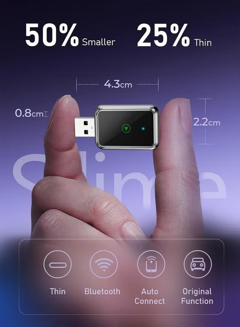 Wireless CarPlay Adapter for iPhone,Fast and Stable Connection for 2015 and up Built-in,Bluetooth 5.3, 5.8GHz, Aluminum Design, USB/Type-C, No Latency - Image 1