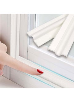 HY 4m Window Draft Stopper Draught Foam Seal Strip for Bottom and Side of Door-White,Self Adhesive PU Foam Weather Strip for Window Trim and Door Insulation Soundproofing,Door Sweep for Interior Doors  - Image 1