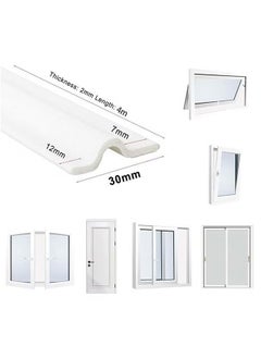 HY 4m Window Draft Stopper Draught Foam Seal Strip for Bottom and Side of Door-White,Self Adhesive PU Foam Weather Strip for Window Trim and Door Insulation Soundproofing,Door Sweep for Interior Doors  - Image 4