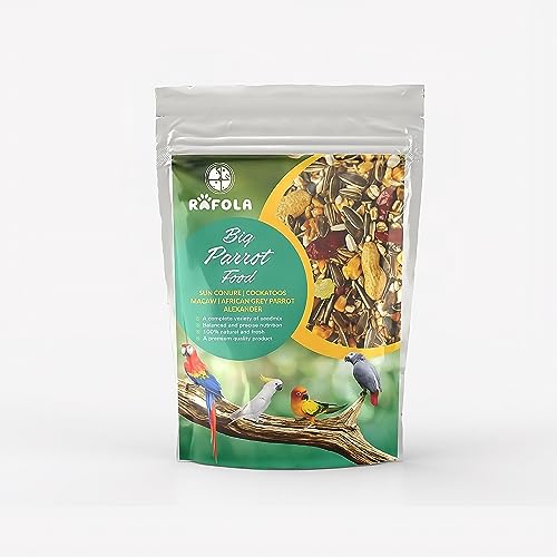 RAFOLA Big Parrot Food-Premium Bird Food Granule For Exotic Birds For All Life Stages(1 Kg Bag) Long-Lasting Nourishment And Optimal Health High-Variety Formula Mix Blend - Image 2