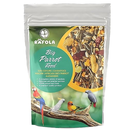 RAFOLA Big Parrot Food-Premium Bird Food Granule For Exotic Birds For All Life Stages(1 Kg Bag) Long-Lasting Nourishment And Optimal Health High-Variety Formula Mix Blend - Image 1