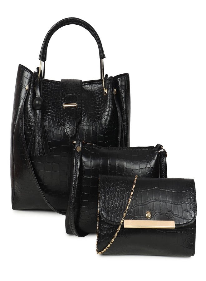 DANIEL CLARK Handbags For Women Combo (Dark Black) - Image 1