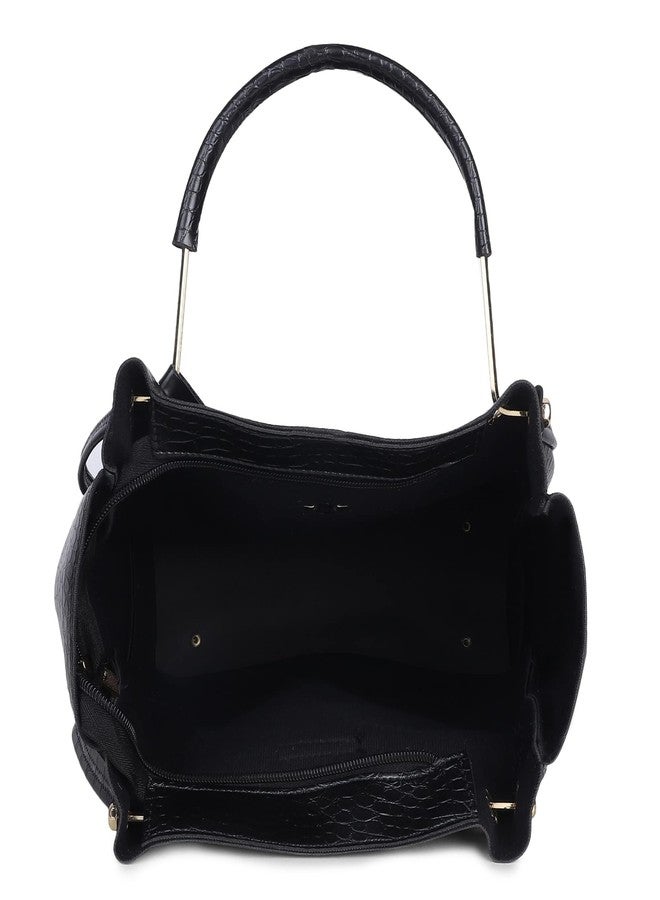 DANIEL CLARK Handbags For Women Combo (Dark Black) - Image 4