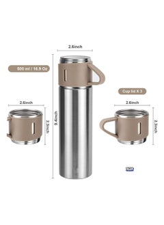 TIGER NEW Vacuum Insulated Flask 500ml/17.6oz Stainless Steel Thermo-Bottle with Cup – Keeps Drinks Hot & Cold, Ideal for Coffee, Water, and Beverages – Durable and Leak-Proof Design  - Image 2