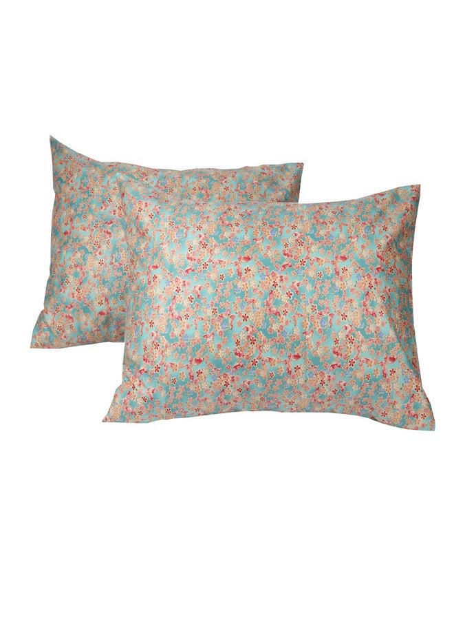 WBYCOTBED Floral Pillowcase Set of 2, Queen Size Ultra-Soft Cotton Pillow Covers with Envelope Closure, Breathable, Easy to Wash - Image 1