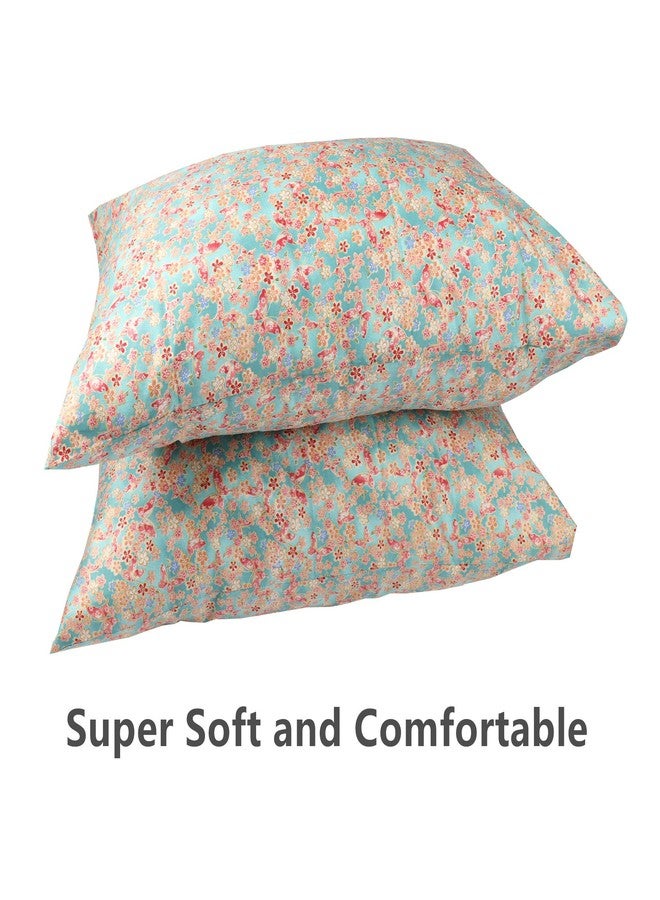 WBYCOTBED Floral Pillowcase Set of 2, Queen Size Ultra-Soft Cotton Pillow Covers with Envelope Closure, Breathable, Easy to Wash - Image 4