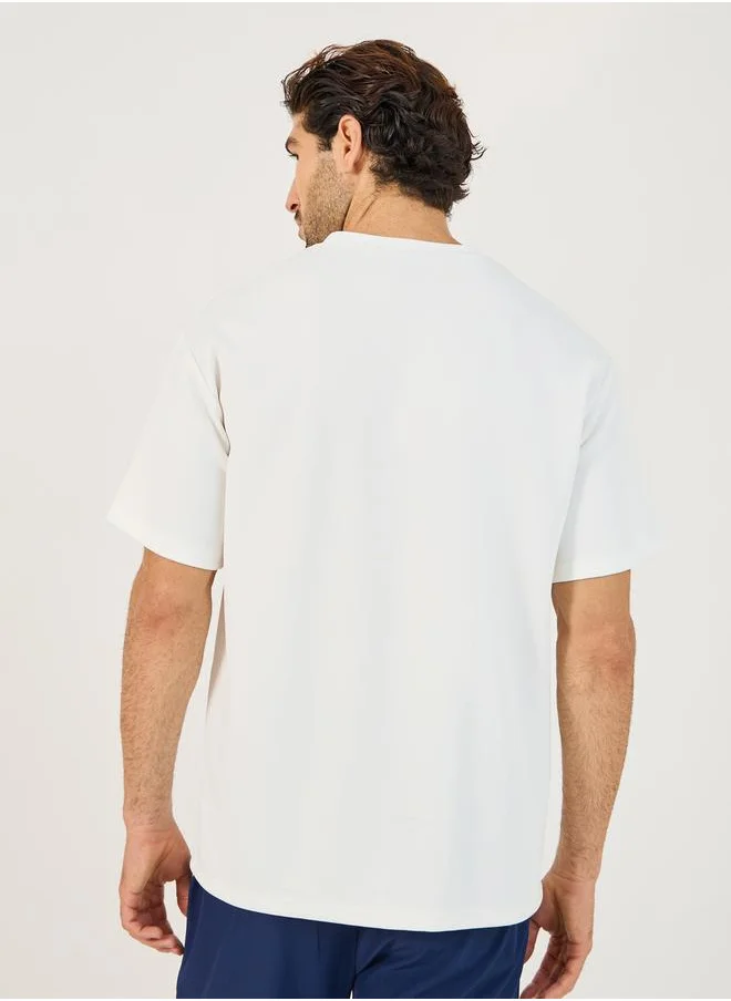 Styli Textured Knit Oversized Training T-Shirt