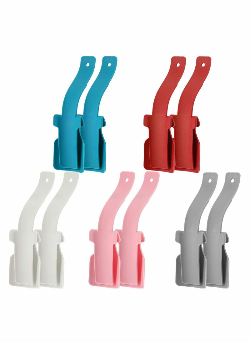 SYOSI - Lazy Shoe Helper Portable Sock Shoe Slider Travel Handled Shoe Horn Shoe Lifting Wearing Helper Tool Easy on Easy Off Plastic Shoehorn One Size Fits Most Shoes All Age 10 Pcs - Image 1