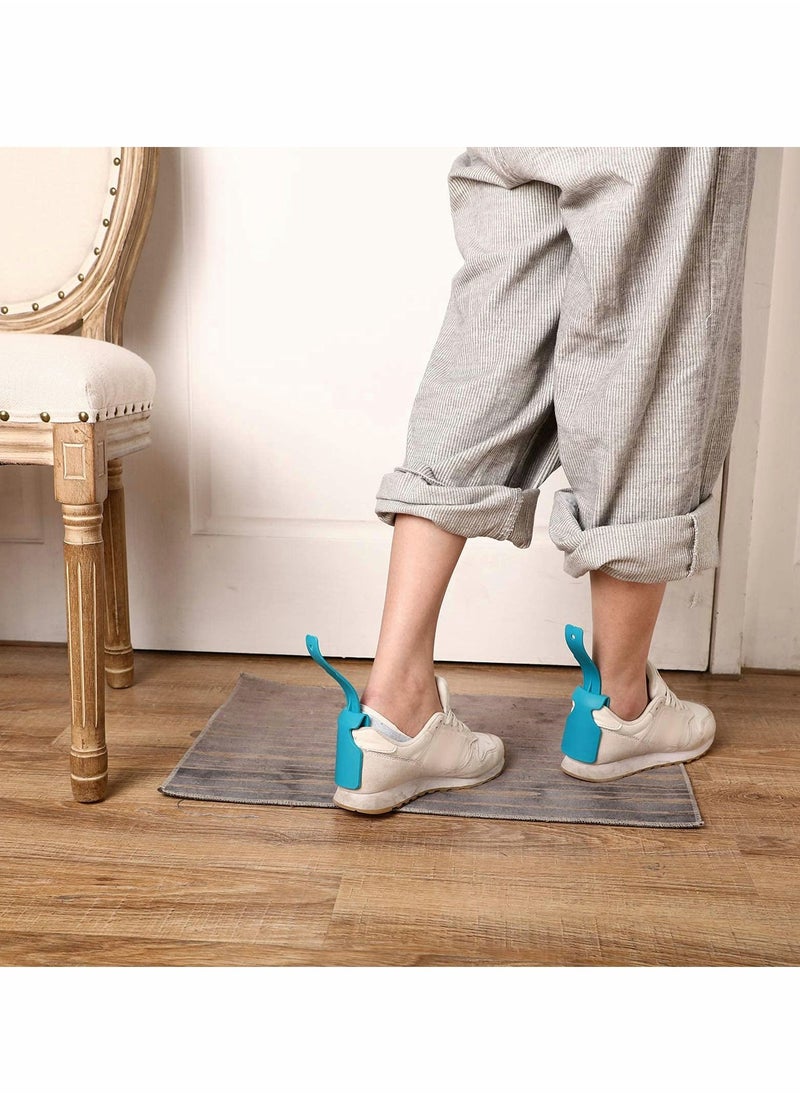 SYOSI - Lazy Shoe Helper Portable Sock Shoe Slider Travel Handled Shoe Horn Shoe Lifting Wearing Helper Tool Easy on Easy Off Plastic Shoehorn One Size Fits Most Shoes All Age 10 Pcs - Image 1