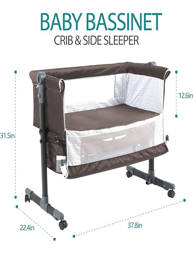 ZCM-HAPPY Multifunctional adjustable portable folding baby bed bedside baby bed toddler cradle with mosquito net  - Image 2