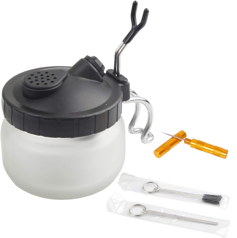 Fengda Airbrush Cleaning Kit, BD-778 Airbrush Cleaning Pot with 5 Cleaning Brushes, 5 Cleaning Picks, 3 Filters, 1 Wash Needle for Airbrush Needle, Nozzle Cleaning - Image 1