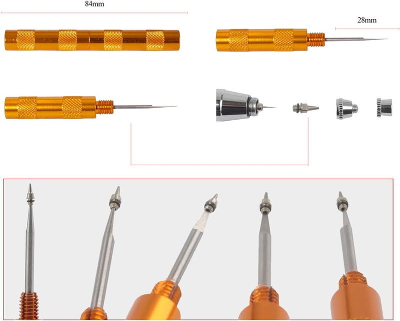 Fengda Airbrush Cleaning Kit, BD-778 Airbrush Cleaning Pot with 5 Cleaning Brushes, 5 Cleaning Picks, 3 Filters, 1 Wash Needle for Airbrush Needle, Nozzle Cleaning - Image 4